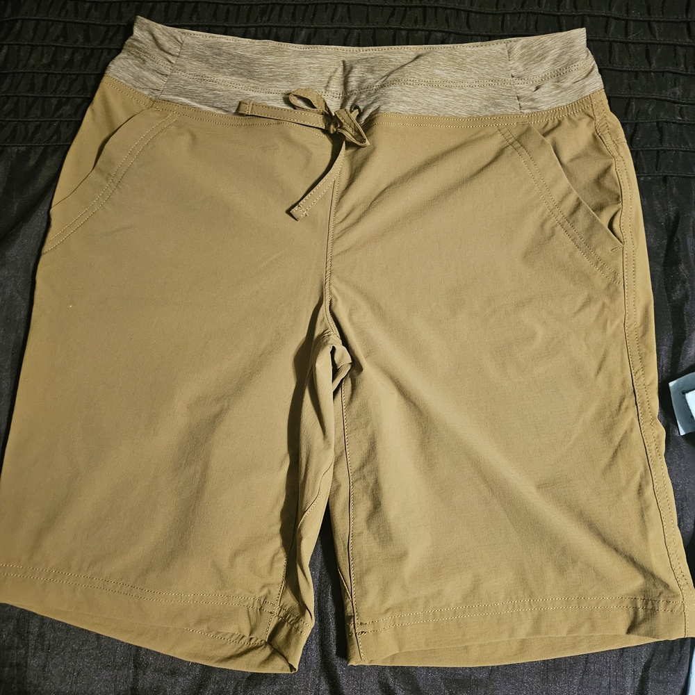 Casual Tan Women's Bermudas with Drawstring Waist